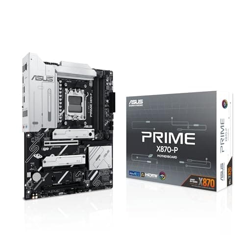 ASUS Prime X870-P Motherboard Socket AM5 (AMD, ATX, PCIe 5.0, DDR5, 14+2+1 Power Stages, 4x M.2, 2.5 GB Ethernet, USB-C 40 Gbps)