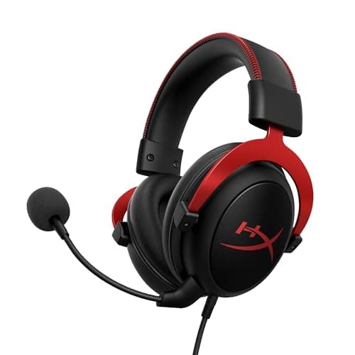 HyperX Cloud II Gaming Headset for PC & PS4 & Xbox One, Nintendo Switch, Red