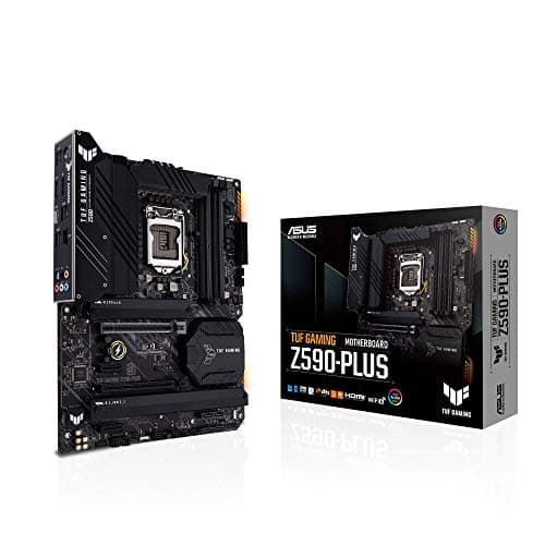 ASUS TUF Gaming Z590-Plus, LGA 1200 (Intel11th/10th Gen) ATX Gaming Motherboard (PCIe 4.0, 3xM.2/NVMe SSD, 14+2 Power Stages,USB 3.2 Front Panel Type-C, 2.5Gb LAN, Thunderbolt 4, Aura RGB Lighting)