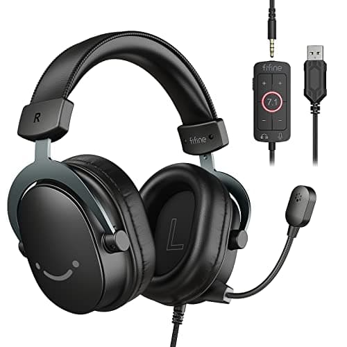 FIFINE H9 Wired Gaming Headset with Microphone, 3.5mm and USB Connectivity