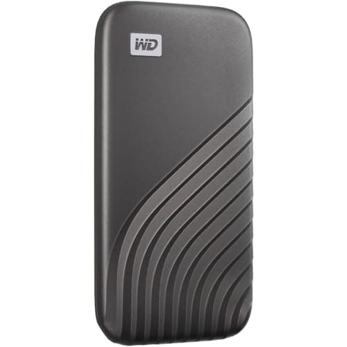 WD 4TB My Passport SSD External Portable Solid State Drive, Grey, Up to 1,050 MB/s, USB 3.2 Gen-2 and USB-C Compatible (USB-A for older systems) – WDBAGF0040BGY-WESN