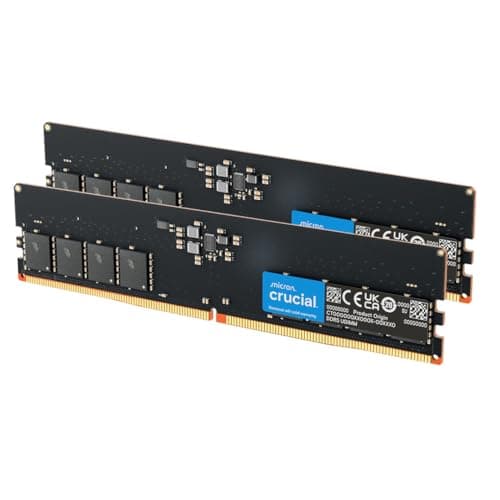 Crucial DDR5 RAM 32GB Kit (2x16GB) 5600MHz, Desktop Computer Memory, High Performance RAM (or 5200MHz, 4800MHz), CL46 - CT2K16G56C46U5