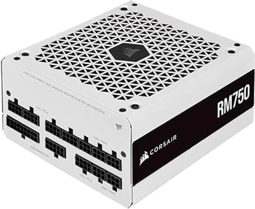 Corsair RM750 (2021),RM Series,750 Watt 80 Plus Gold Fully Modular ATX Power Supply (Triple EPS12V Connectors,Low-Noise Operation,Zero RPM Fan Mode,105°C Capacitors,Modern Standby) White,CP-9020231-UK