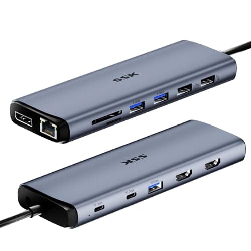 SSK 8K USB-C Dock for Thunderbolt Laptop MacBook Docking Station