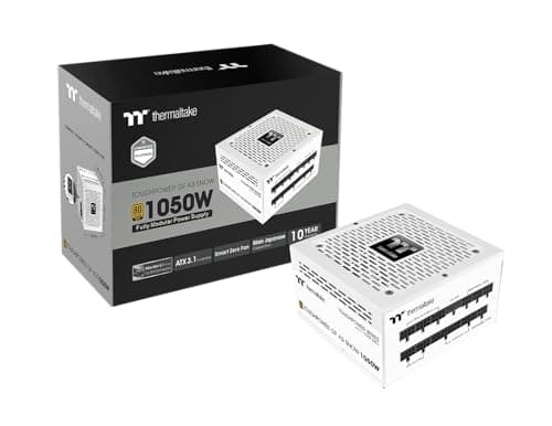 Thermaltake Toughpower GF A3 Snow Edition 1050W 80+ Gold Full Modular SLI/Crossfire Ready ATX 3.0 Power Supply; PCIe Gen.5 600W 12VHPWR Connector Included; PS-TPD-1050FNFAGU-N; 10 Year Warranty