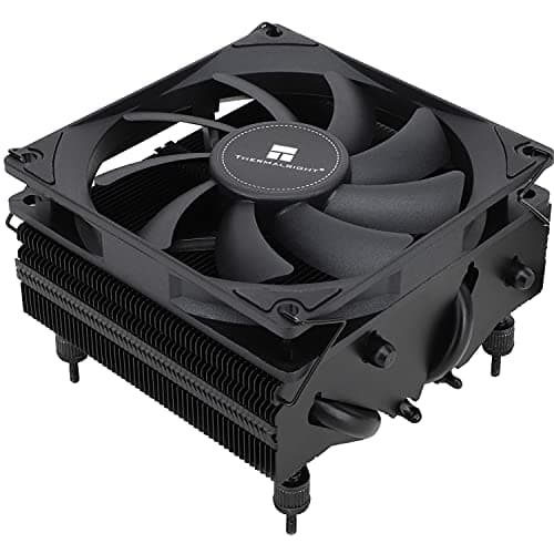 Thermalright AXP90-X53 Black Low Profile CPU Air Cooler, 53mm Height, TL-9015B Slim PWM Fan ITX CPU Heatsink Cooler, AGHP Technology, for AMD AM4 AM5/Intel 1700/1150/1151/1200/17XX(Black)