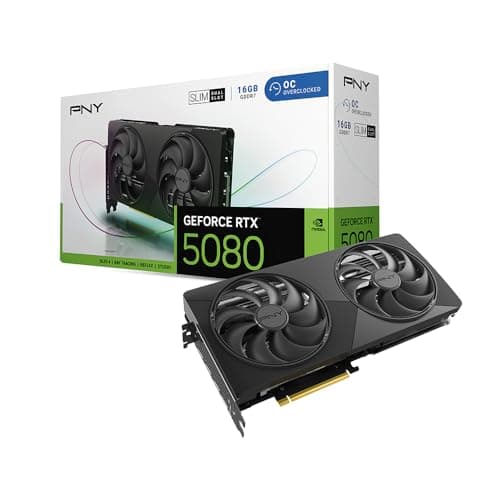 PNY GeForce RTX™ 5080 16GB Slim OC Dual Fan 2-Slot Graphics Card