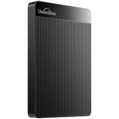 UnionSine 1TB External Hard Drive Ultra Slim Portable HDD USB3.0 Hard Disk for PC, Desktop, Laptop, Mac, Xbox One, Xbox 360, PS4 (Black)-HD2510