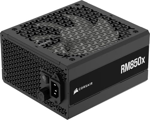 CORSAIR RM850x Fully Modular Low-Noise ATX Power Supply – ATX 3.1 Compliant – PCIe 5.1 Support – Cybenetics Gold Efficiency – Native 12V-2x6 Connector – Black
