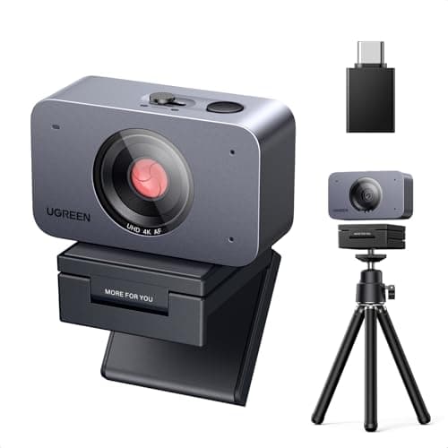 UGREEN 4K Face AE Portable Webcam with Horizontal and Vertical Switch for