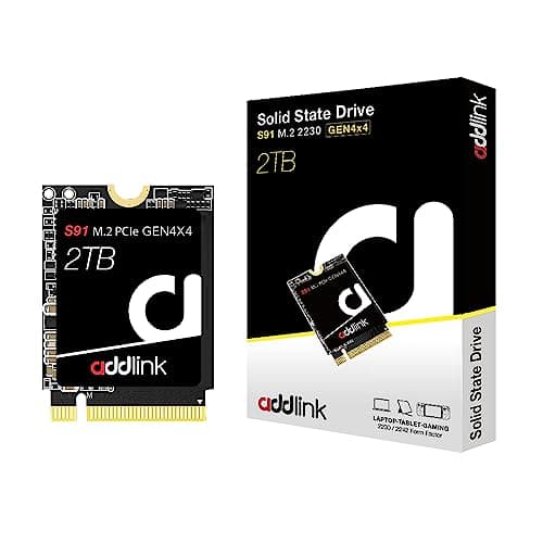 Addlink S91 2TB 2230 NVMe High Performance PCIe Gen4x4 SSD, up to 5000MB/s Read Speed, Compatible with Steam Deck, ROG Ally and Laptops, Upgrade for Gaming and Mobility - 3D NAND Internal SSD