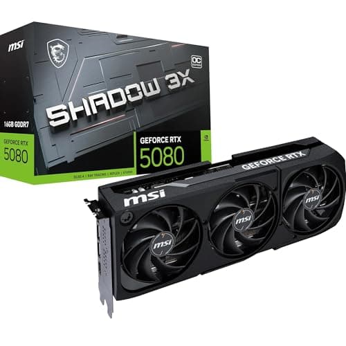 msi VGA GEFORCE RTX 5080 16G Shadow 3X OC RTX5080 16GB GDRR7 256 B DX12 PCIE 5.0 X16 (3XDP 1XHDMI)