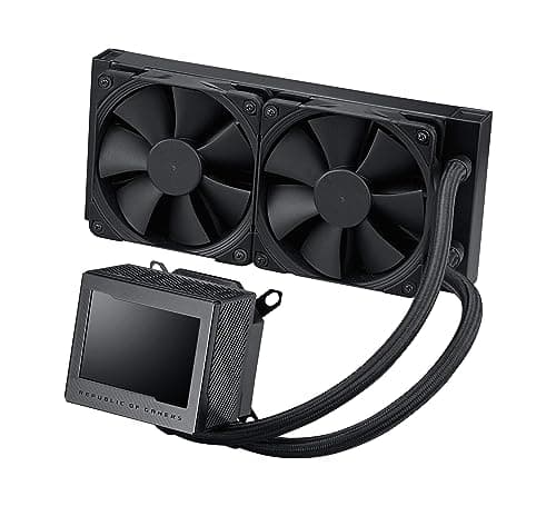ASUS ROG Ryujin III 240 All-in-One Liquid Cooler, CPU Cooler with 3.5" LCD, 8th Generation Asetek Pump, Noctua 2000 PWM 120mm Radiator Fans, Black