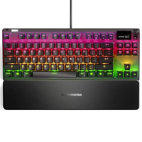 SteelSeries Apex 7 TKL - Mechanical Gaming Keyboard - OLED Display - Red Switches - American (QWERTY) Layout