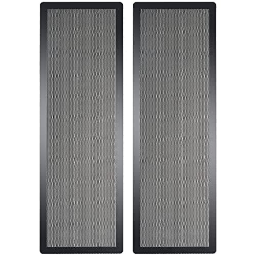YSSHUI 360mm x 120mm PC Case Dust Mesh Filter [2 Pack], Magnetic Frame Computer Fan Dust Mesh PC Cooler Filter Dustproof PVC Cover Grills - Black
