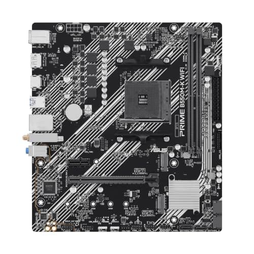 ASUS Prime B550M-K WiFi AM4 mATX Motherboard, DDR4, PCIe 4.0, 2xM.2, WiFi 6