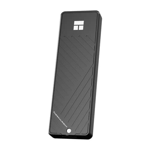 THERMALRIGHT HR-EB101C Black M.2 External Enclosure, NVMe Protocol, Aluminum Alloy Housing, 10Gbps C to C Cable, 8TB Portable SSD Storage, Compatible with Android, Windows and Mac Systems