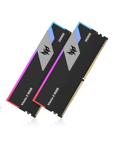 Acer Predator Vesta II RGB DDR5 64GB (2×32GB) 6000 CL30, أسود